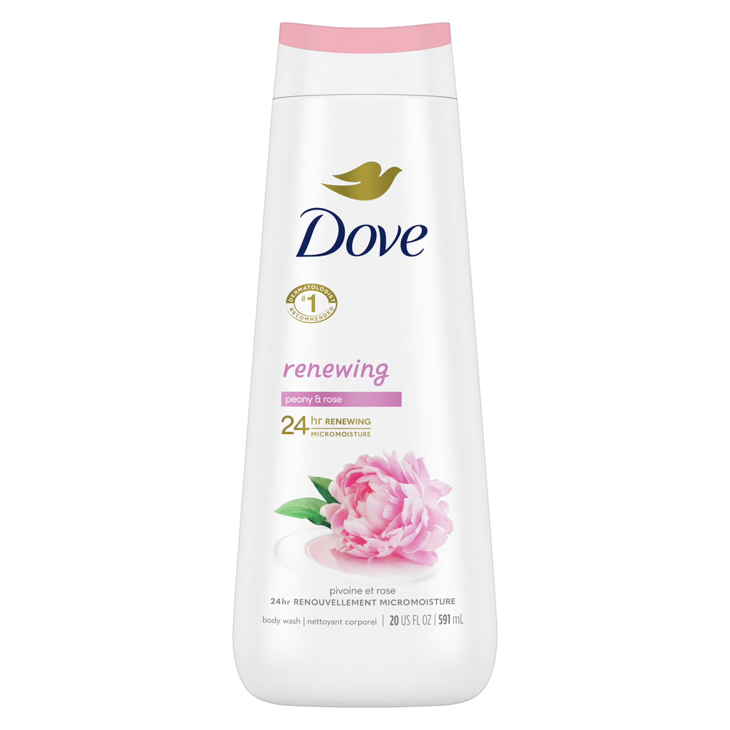 Women'S Body Wash Renewing Peony & Rose Oil Gentle Skin Cleanser All Skin, 20 Oz