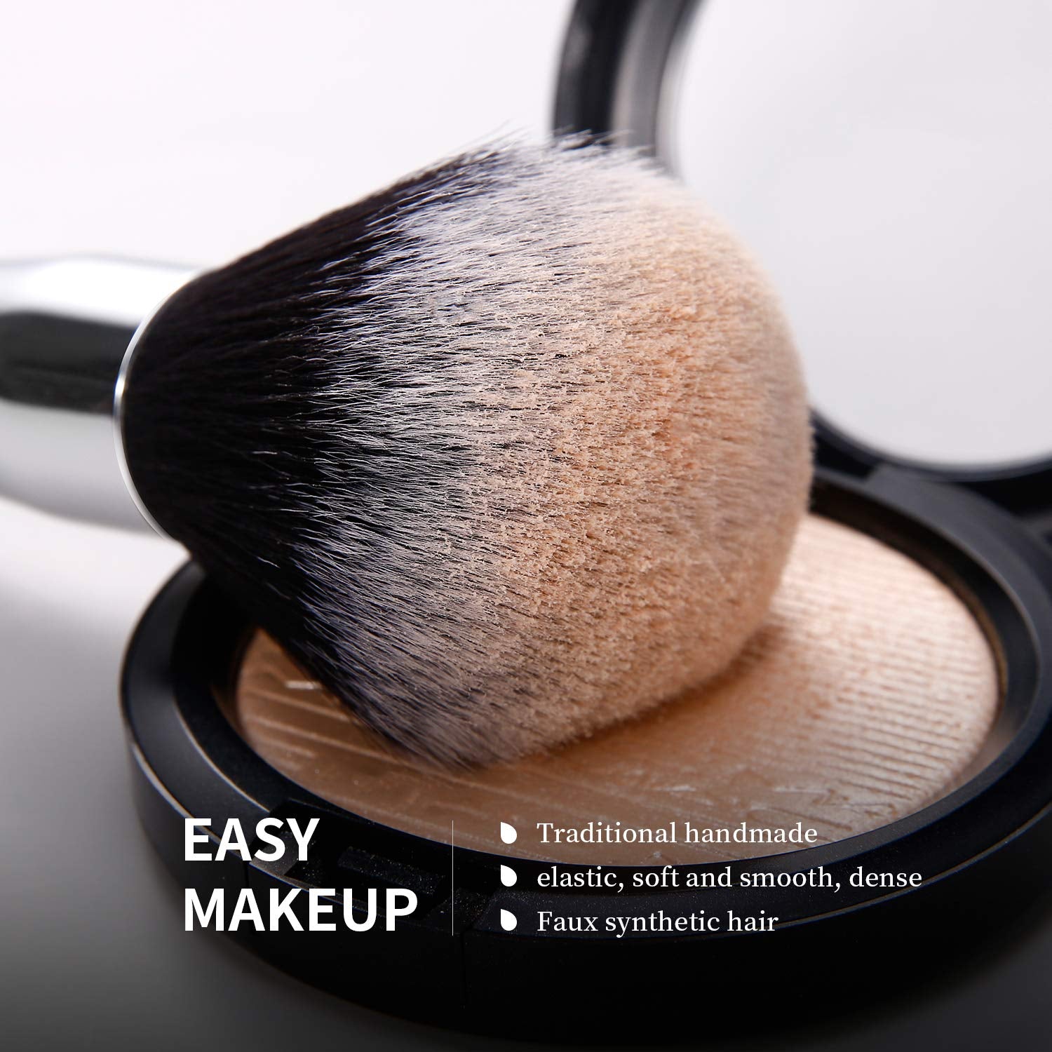 32Pcs PRO Grade Makeup Brushes Set Premium Ultra-Soft Synthetic Foundation Contour Powder Blush Concealer Eyeshadow Classic Black Professional Make up Brushes